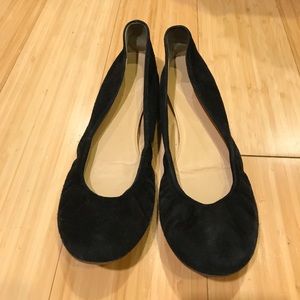 J.Crew Black Suede Cece Flats
